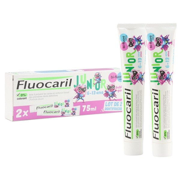 Fluocaril Junior dentifrice Bubble Gum 6 -13 ans