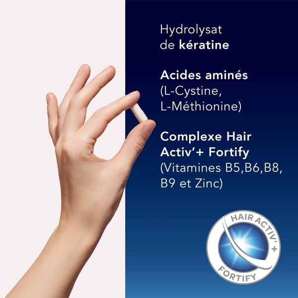 Forcapil Fortifiant kératine + Cheveux et ongles gélules