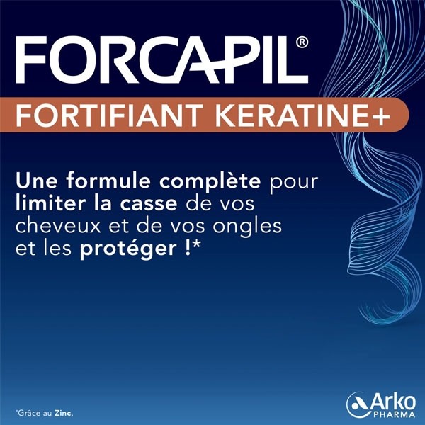 Forcapil Fortifiant kératine + Cheveux et ongles gélules