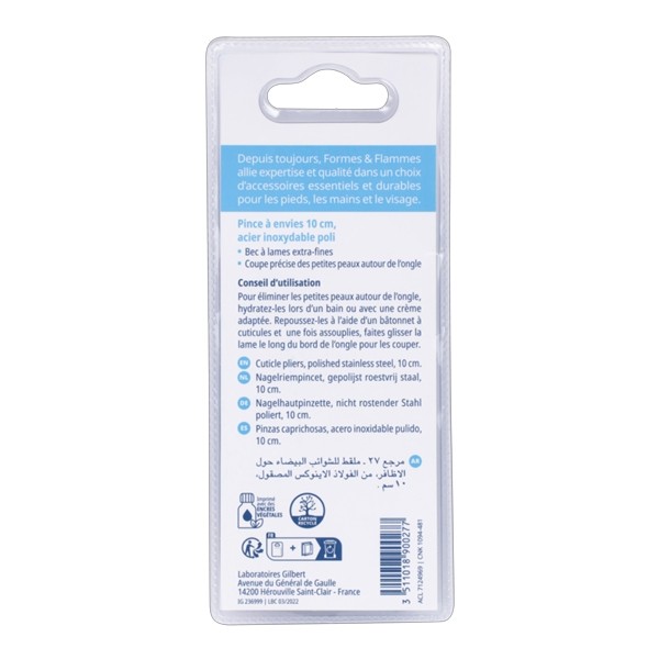 Formes et Flammes pince à envies 10 cm