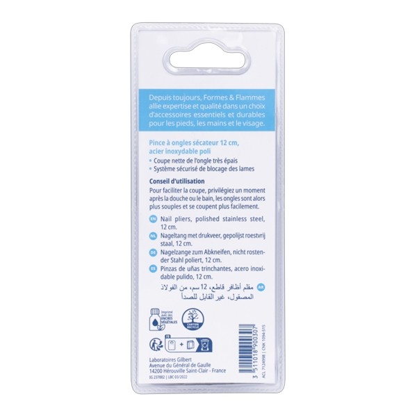 Formes et Flammes pince à ongles sécateur 12 cm