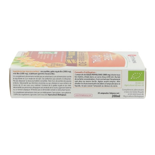 Forté Pharma Forté Royal gelée royale bio 2000 mg ampoules