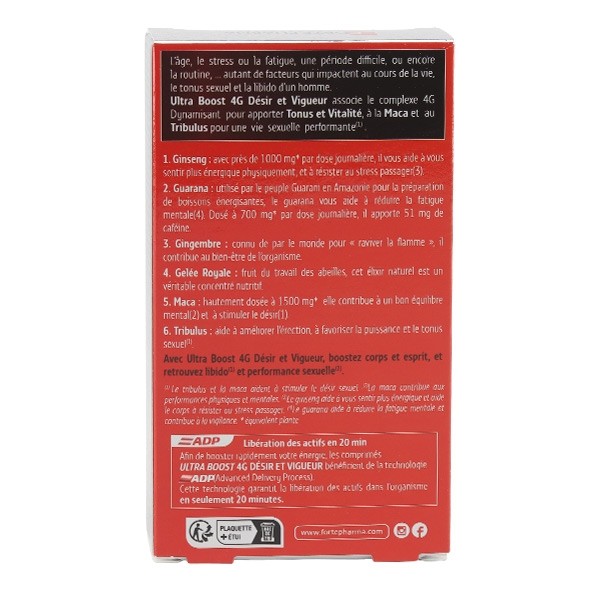 Forte Pharma Ultra Boost 4G Désir et Vigueur comprimés