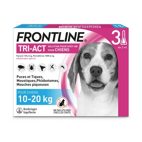 Frontline TRI-ACT spot on pipettes pour chien