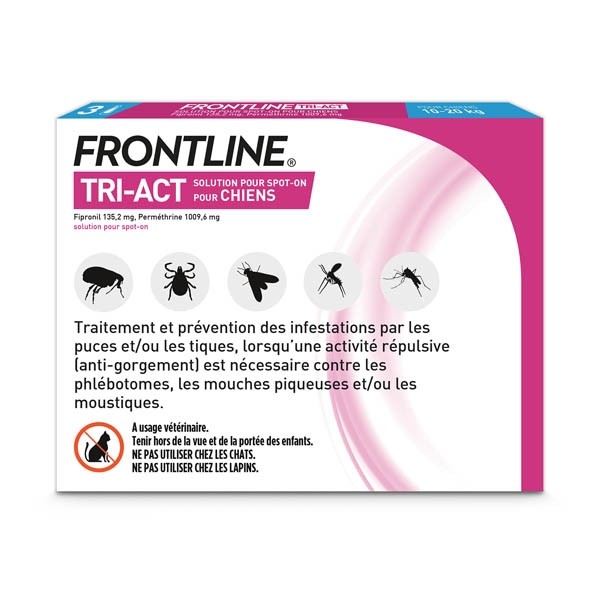 Frontline TRI-ACT spot on pipettes pour chien