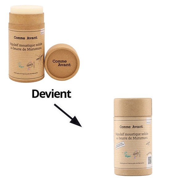 Comme Avant Répulsif Moustique solide au beurre de Murumuru