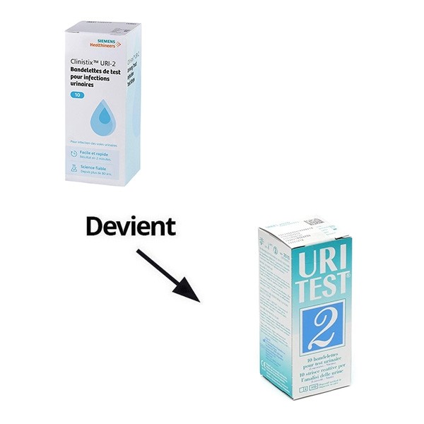 Clinistix URI 2 bandelettes de test urinaire