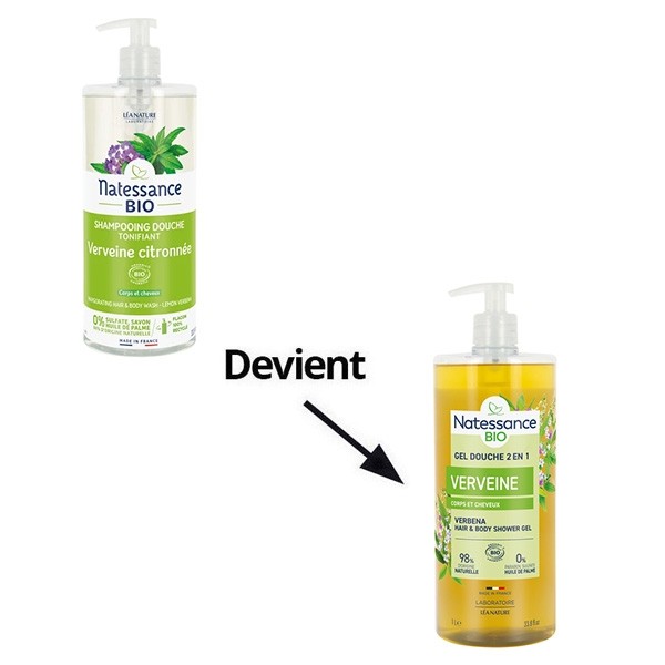 Natessance shampooing douche bio verveine