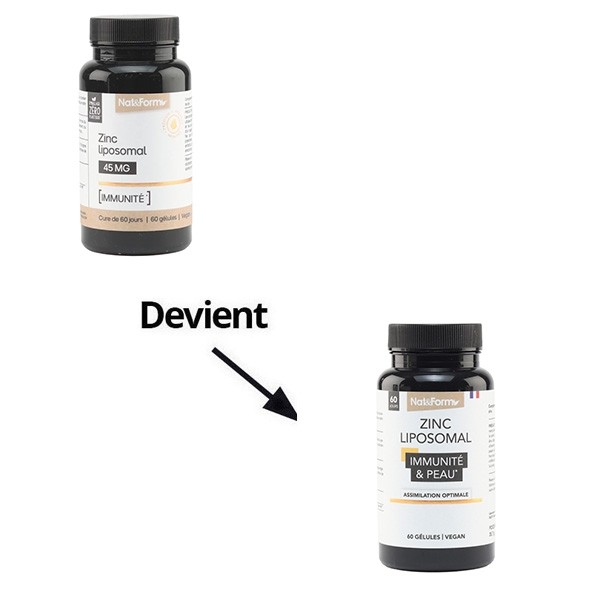 Nat et Form Zinc liposomal gélules