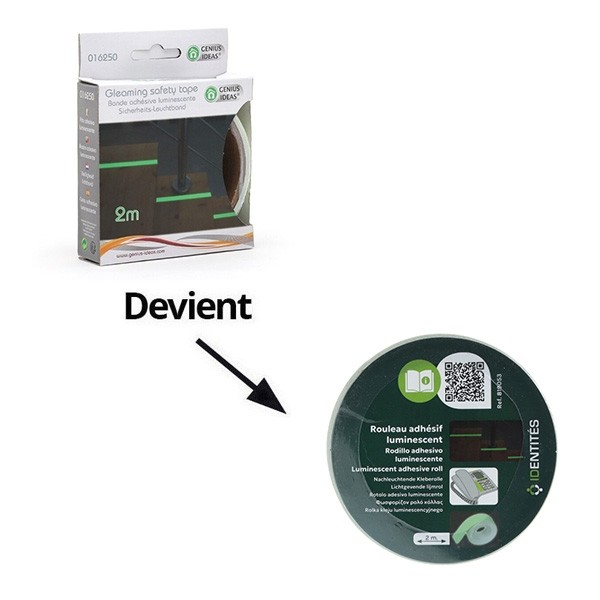 Rouleau adhésif luminescent 2mx2cm