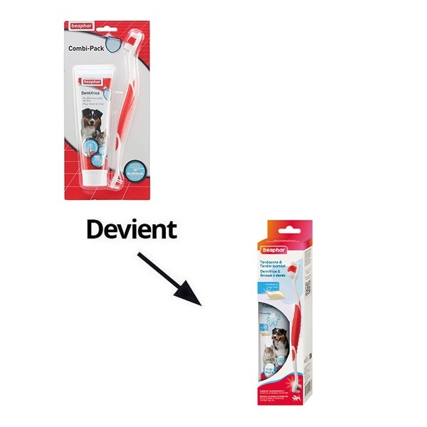 Beaphar Brosse à dents et dentifrice Chien Chat