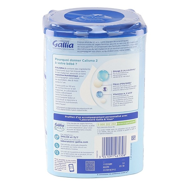 Gallia Calisma Lait 2ème âge