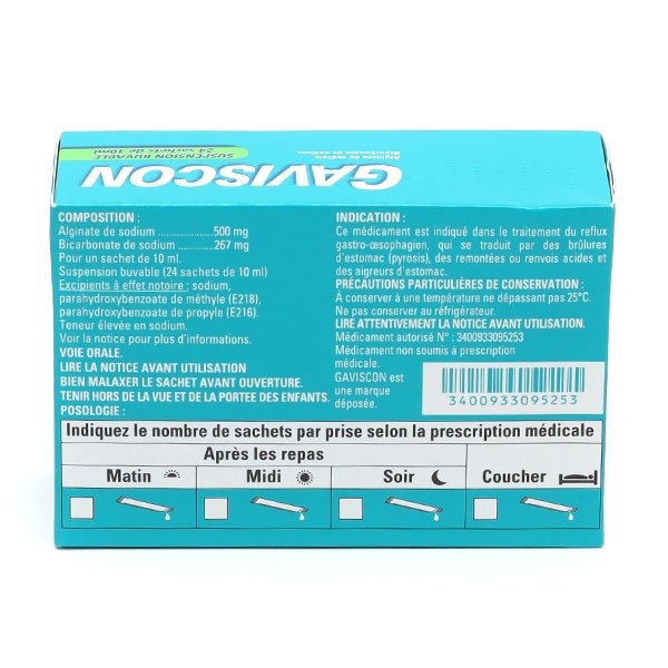 Gaviscon sachet menthe