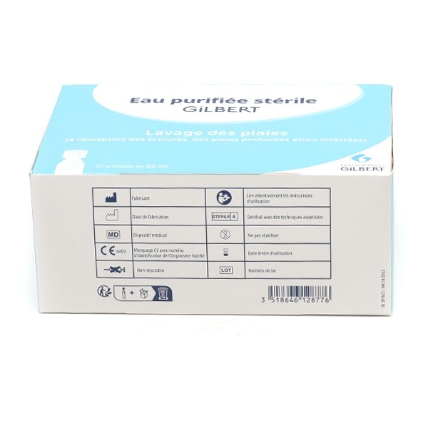Gilbert Eau purifiée stérile unidoses
