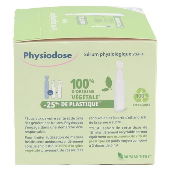 Gilbert Physiodose unidoses en plastique d'origine végétale