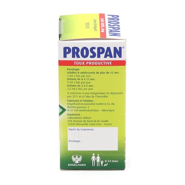 Prospan sirop toux grasse sans sucre