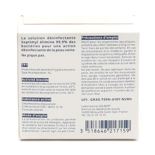 Gilbert Septimyl solution désinfectante unidoses