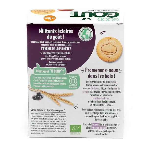 Good Goût Biscuits des bois Cassis Châtaigne Bio