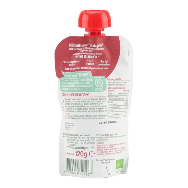 Good Goût Compote Pomme Gala bio