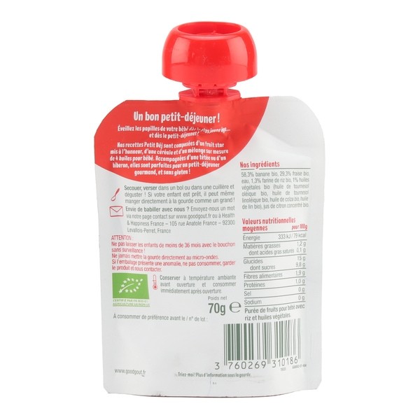 Good Goût Le Petit Déj Fraise Bio