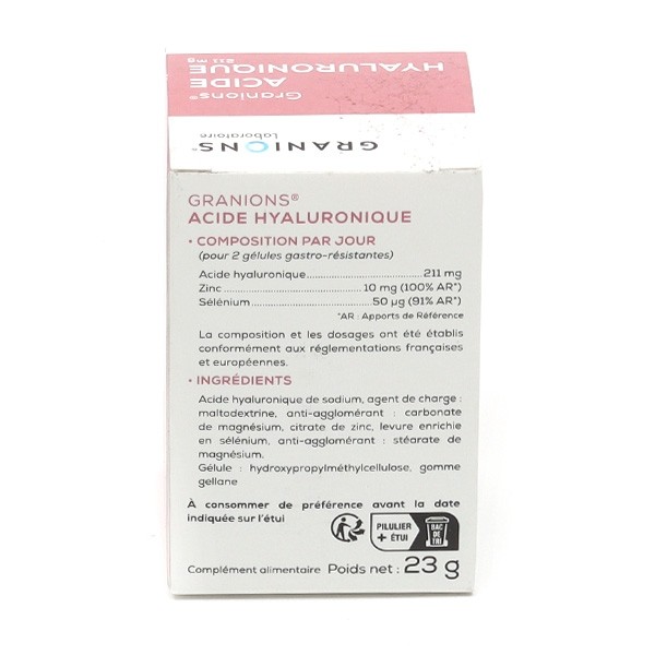 Granions acide hyaluronique 211 mg gélules
