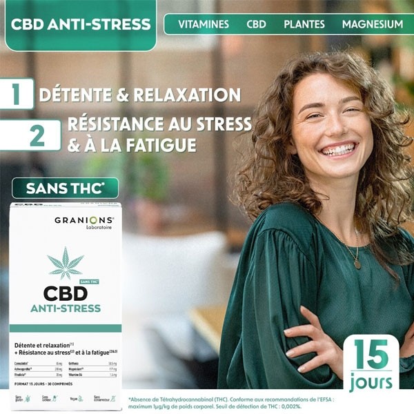 Granions CBD anti stress comprimé