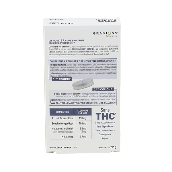 Granions CBD Sommeil comprimés