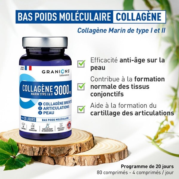 Granions collagène marin 3000 mg comprimés