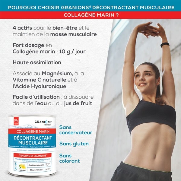 Granions collagène marin décontractant musculaire poudre