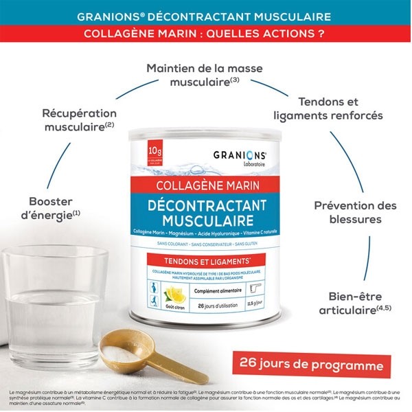 Granions collagène marin décontractant musculaire poudre