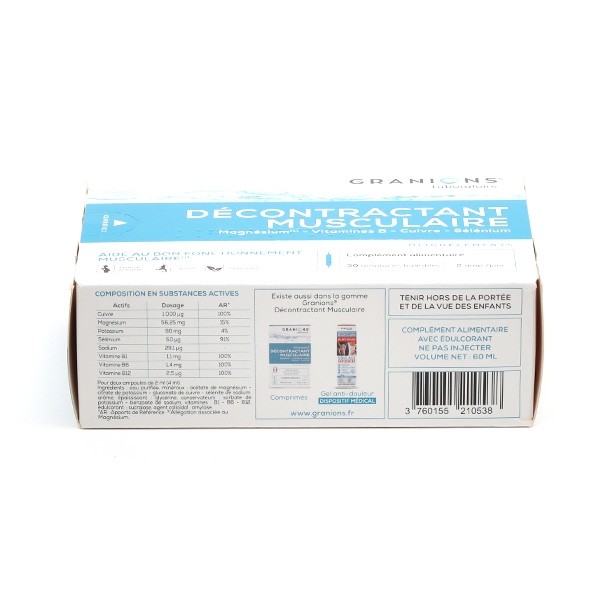 Granions Décontractant Musculaire ampoules