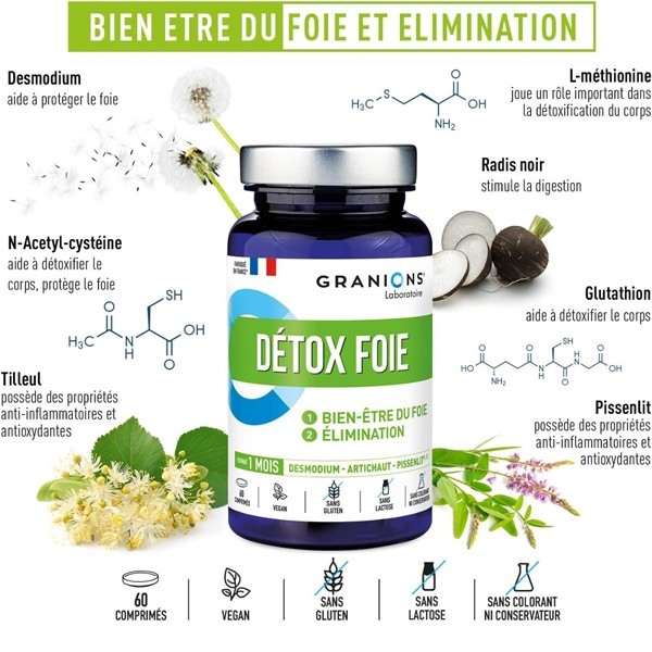 Granions Détox Foie 1000 mg comprimés