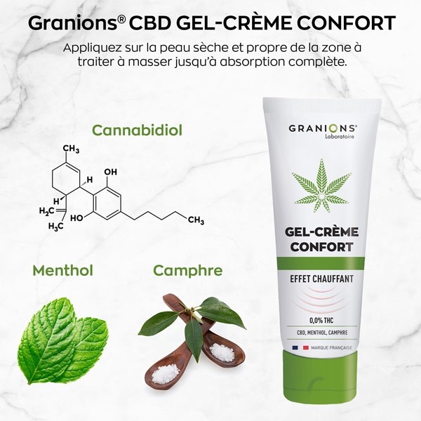 Granions Gel Crème confort CBD Menthol Camphre
