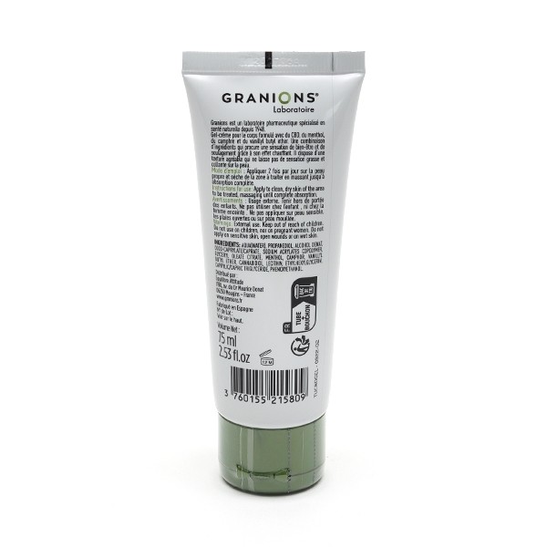 Granions Gel Crème confort CBD Menthol Camphre
