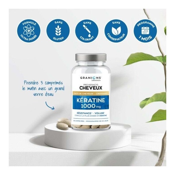 Granions Pro Keracys Cheveux Kératine 1000 mg comprimés