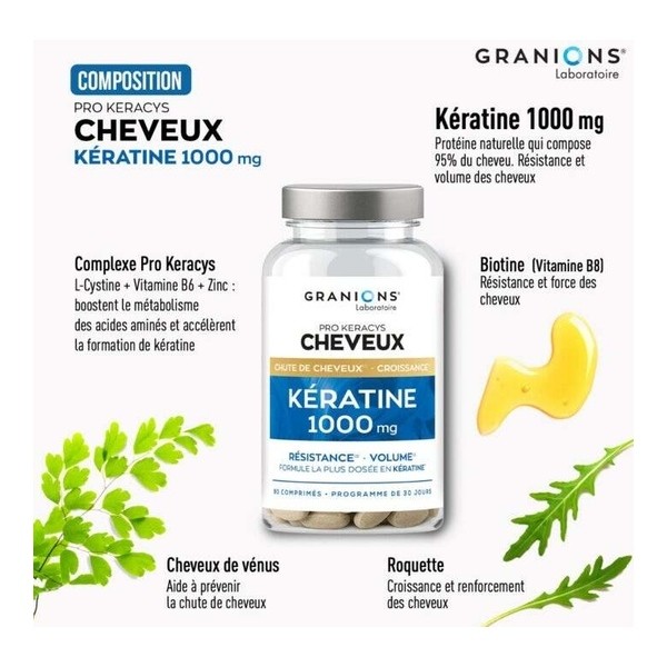 Granions Pro Keracys Cheveux Kératine 1000 mg comprimés