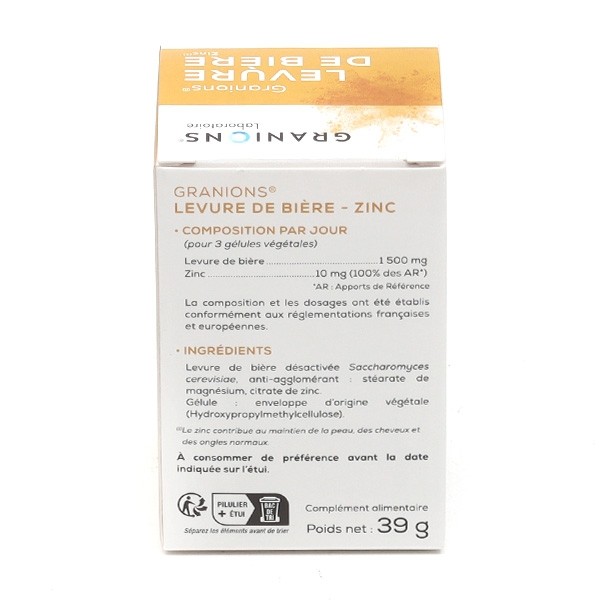 Granions Levure de bière et Zinc gélules
