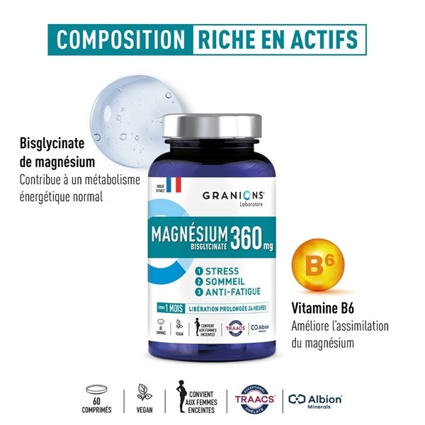 Granions Magnésium bisglycinate 360 mg comprimés