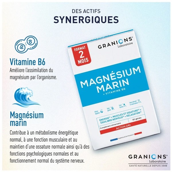 Granions Magnésium marin 200 mg gélules