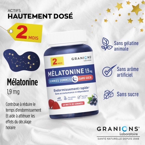Granions Mélatonine 1,9 mg gummies