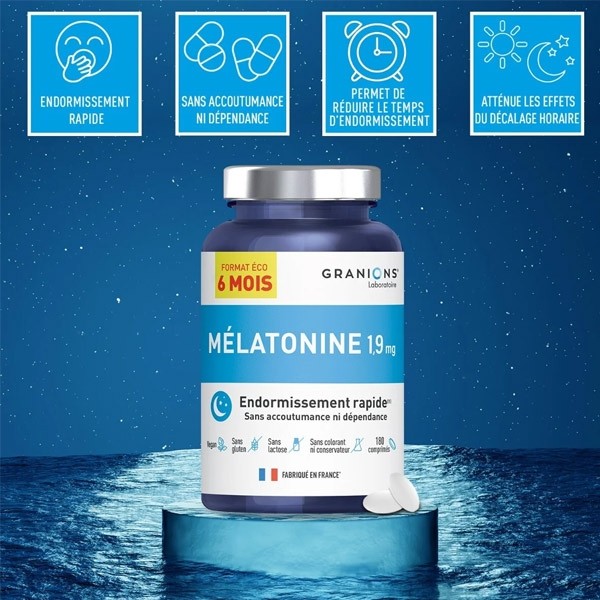 Granions Mélatonine 1,9 mg comprimés