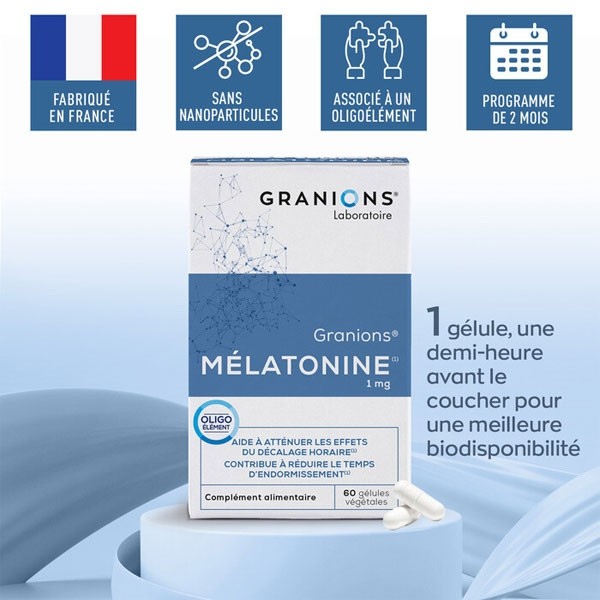 Granions mélatonine 1 mg gélules
