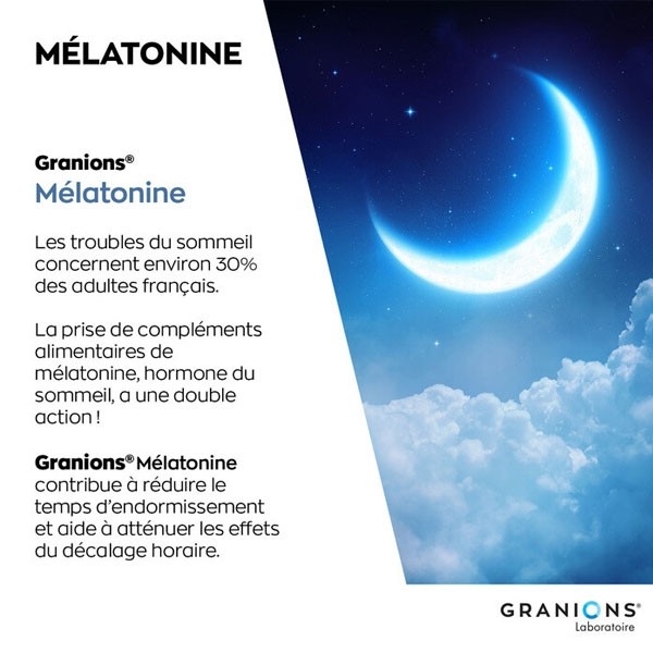 Granions mélatonine 1 mg gélules