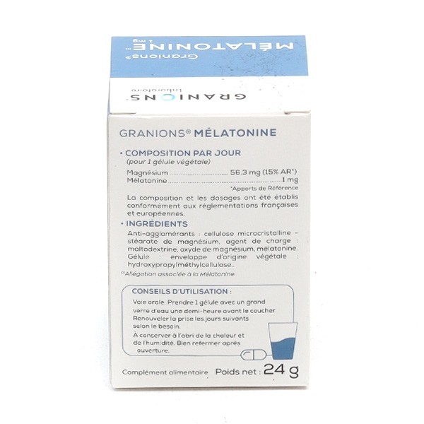 Granions mélatonine 1 mg gélules