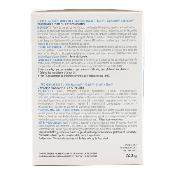 Granions Pro Keracys Cheveux 4 en 1 comprimés