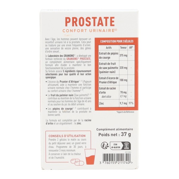 Granions prostate gélules