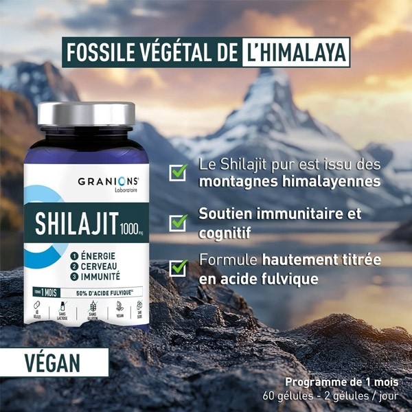 Granions Shilajit 1000 mg gélules
