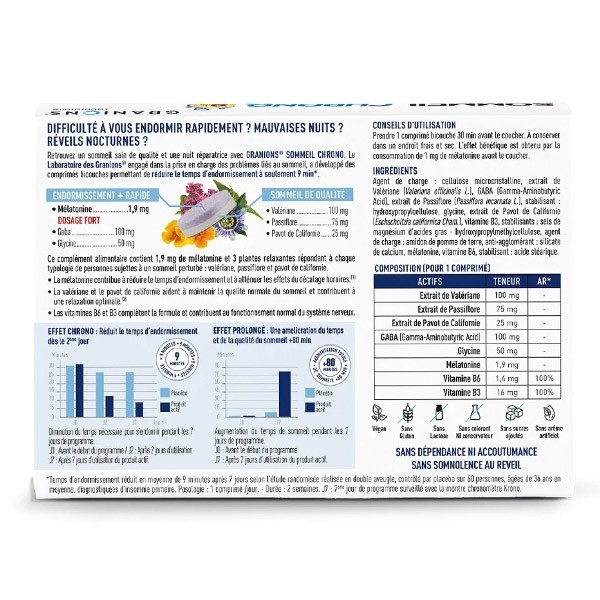 Granions Sommeil Chrono comprimés