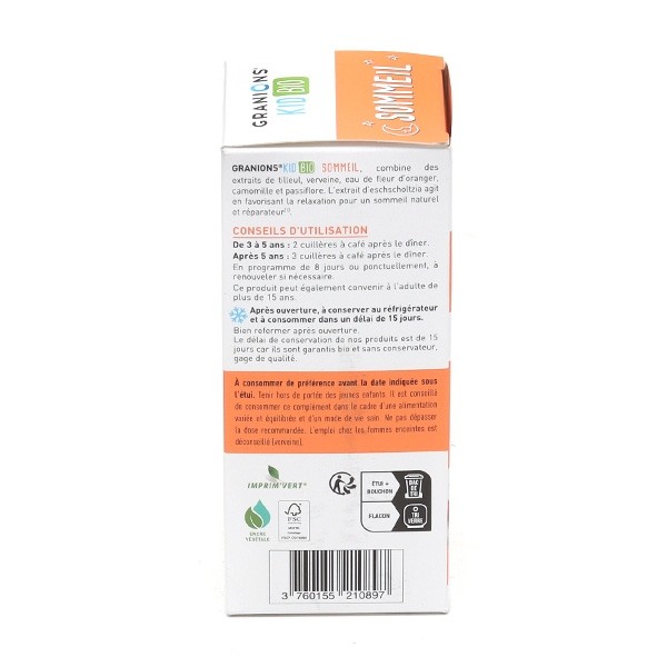 Granions Kid bio Sommeil Sirop
