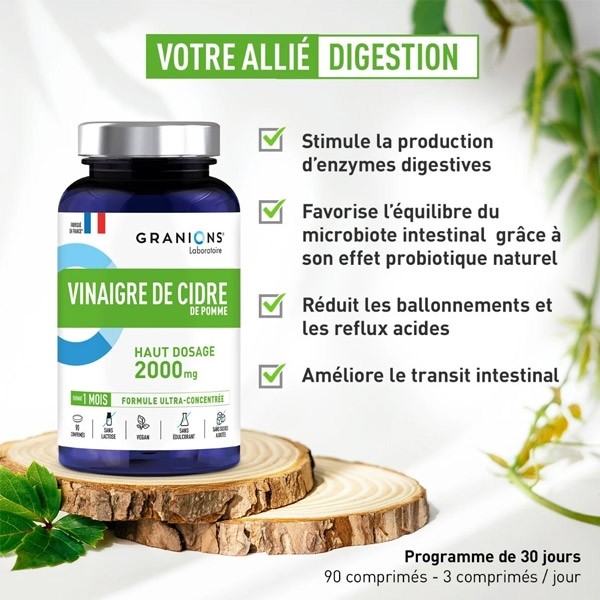 Granions Vinaigre de cidre 2000 mg comprimés
